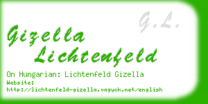 gizella lichtenfeld business card